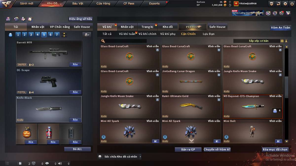 shop acc cf uy tin gia re